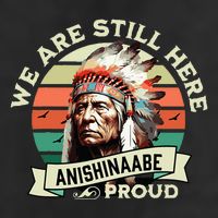 Anishinaabe Tribe We Are Here Native Indian  7 Panel Mesh Trucker Snapback Hat