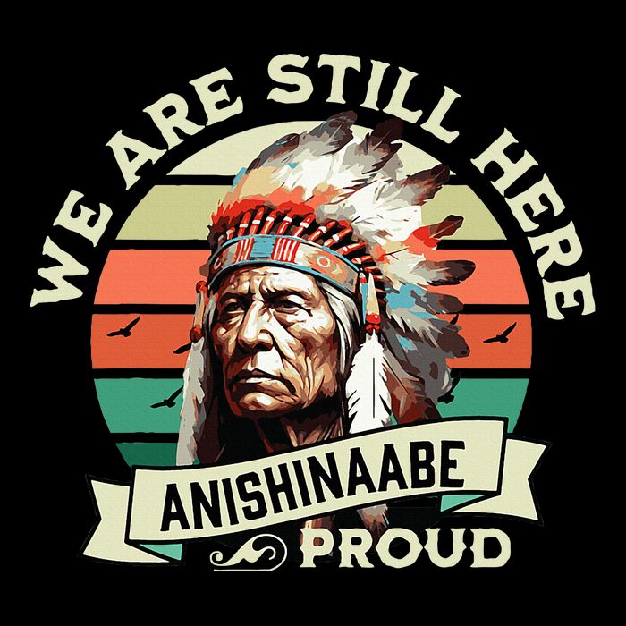 Anishinaabe Tribe We Are Here Native Indian  Drawstring Bag
