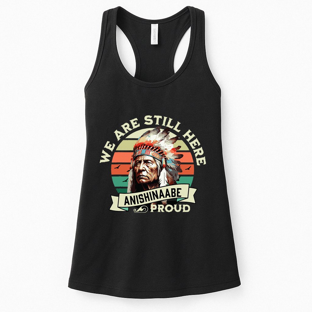 Anishinaabe Tribe We Are Here Native Indian  Womens Tank Top