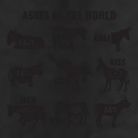 Asses The World Funny Lazy Smart Half Fat Kick Kick Donkey Garment-Dyed Fleece Hoodie