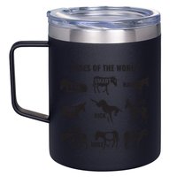Asses The World Funny Lazy Smart Half Fat Kick Kick Donkey 12oz Stainless Steel Coffee Mug