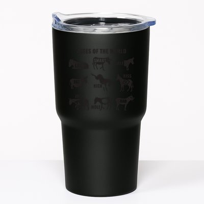 Asses The World Funny Lazy Smart Half Fat Kick Kick Donkey Tumbler