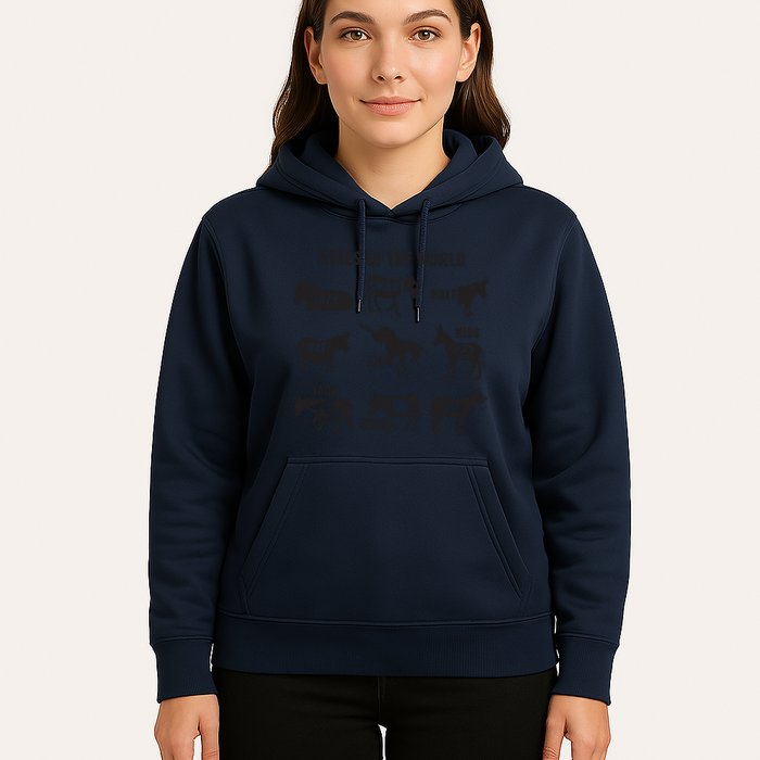 Asses The World Funny Lazy Smart Half Fat Kick Kick Donkey Hoodie