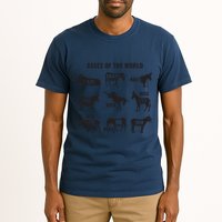 Asses The World Funny Lazy Smart Half Fat Kick Kick Donkey Tall T-Shirt