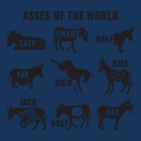 Asses The World Funny Lazy Smart Half Fat Kick Kick Donkey Sustainable Bucket Hat
