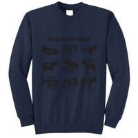 Asses The World Funny Lazy Smart Half Fat Kick Kick Donkey Tall Sweatshirt