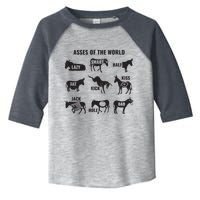 Asses The World Funny Lazy Smart Half Fat Kick Kick Donkey Toddler Fine Jersey T-Shirt