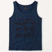 Asses The World Funny Lazy Smart Half Fat Kick Kick Donkey Tank Top