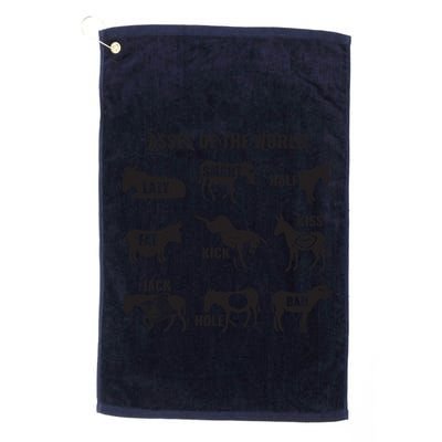 Asses The World Funny Lazy Smart Half Fat Kick Kick Donkey Golf Towel