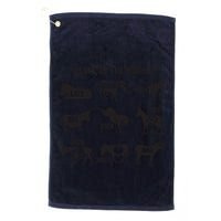 Asses The World Funny Lazy Smart Half Fat Kick Kick Donkey Golf Towel