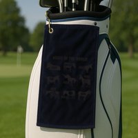 Asses The World Funny Lazy Smart Half Fat Kick Kick Donkey Golf Towel