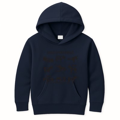 Asses The World Funny Lazy Smart Half Fat Kick Kick Donkey Kids Hoodie