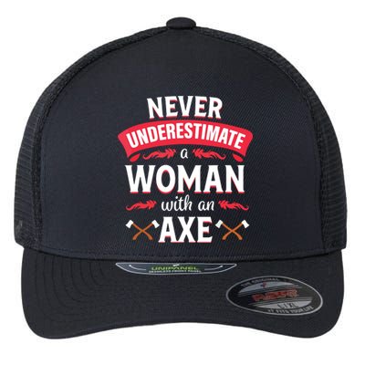 Axe Throwing Women Funny Hatchet Lumberjack Flexfit Unipanel Trucker Cap