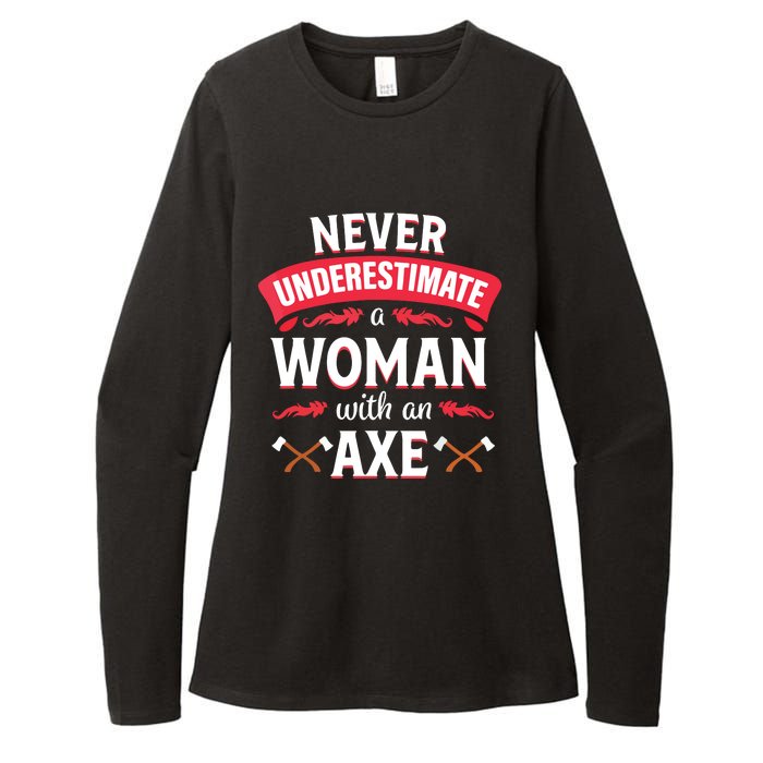 Axe Throwing Women Funny Hatchet Lumberjack Womens CVC Long Sleeve Shirt