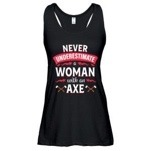 Axe Throwing Women Funny Hatchet Lumberjack Ladies Essential Flowy Tank