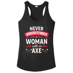 Axe Throwing Women Funny Hatchet Lumberjack Ladies PosiCharge Competitor Racerback Tank