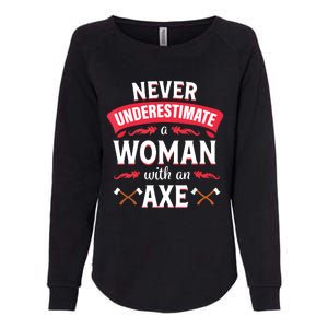 Axe Throwing Women Funny Hatchet Lumberjack Womens California Wash Sweatshirt