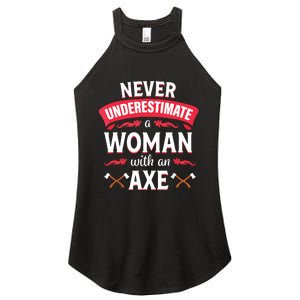 Axe Throwing Women Funny Hatchet Lumberjack Women's Perfect Tri Rocker Tank