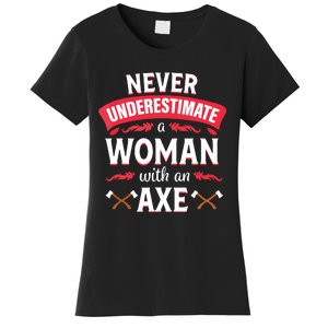 Axe Throwing Women Funny Hatchet Lumberjack Women's T-Shirt