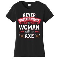 Axe Throwing Women Funny Hatchet Lumberjack Women's T-Shirt