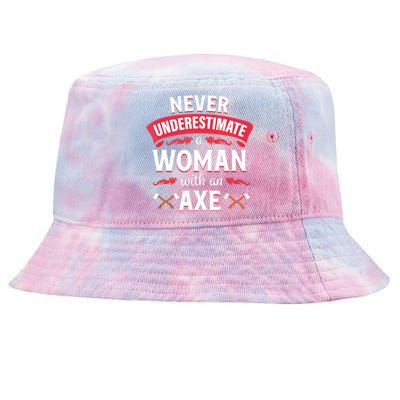 Axe Throwing Women Funny Hatchet Lumberjack Tie-Dyed Bucket Hat