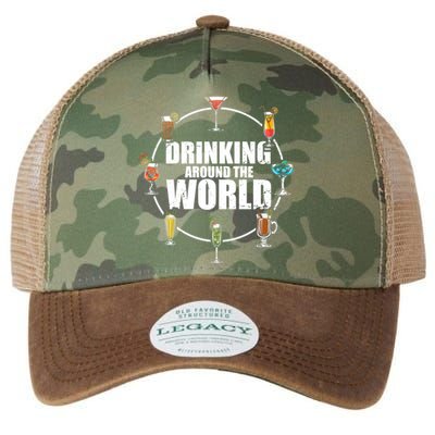 Around The World Ing Lover Alcoholic Beverage Gift Legacy Tie Dye Trucker Hat