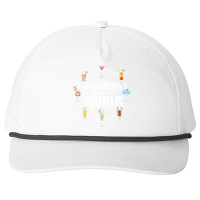 Around The World Ing Lover Alcoholic Beverage Gift Snapback Five-Panel Rope Hat