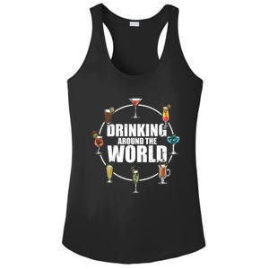 Around The World Ing Lover Alcoholic Beverage Gift Ladies PosiCharge Competitor Racerback Tank