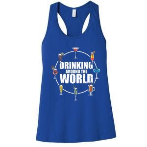 Around The World Ing Lover Alcoholic Beverage Gift Women's Racerback Tank