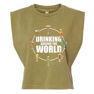 Around The World Ing Lover Alcoholic Beverage Gift Garment-Dyed Women's Muscle Tee