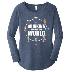 Around The World Ing Lover Alcoholic Beverage Gift Women's Perfect Tri Tunic Long Sleeve Shirt