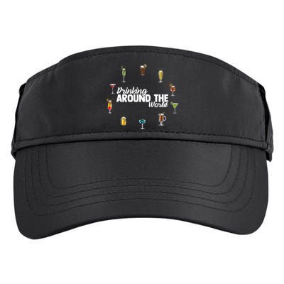 Around The World Ing Lover Alcoholic Beverage Gift Adult Drive Performance Visor