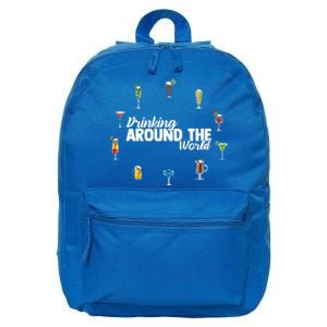 Around The World Ing Lover Alcoholic Beverage Gift 16 in Basic Backpack