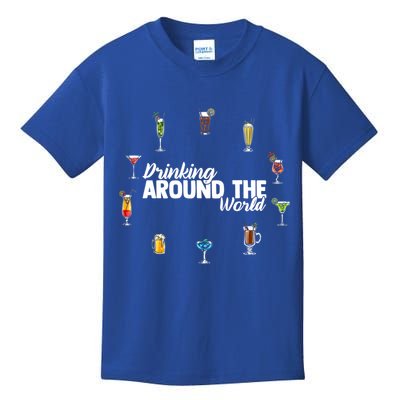 Around The World Ing Lover Alcoholic Beverage Gift Kids T-Shirt