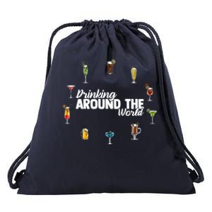 Around The World Ing Lover Alcoholic Beverage Gift Drawstring Bag