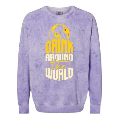 Around The World I Ing Outfit I Ing Funny Gift Colorblast Crewneck Sweatshirt