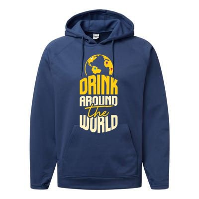 Around The World I Ing Outfit I Ing Funny Gift Performance Fleece Hoodie