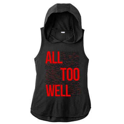 All Too Well Swiftie Ladies PosiCharge Tri-Blend Wicking Draft Hoodie Tank