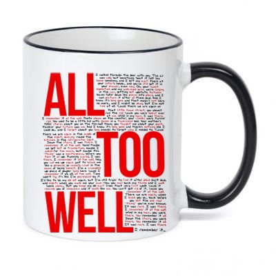 All Too Well Swiftie 11oz Black Color Changing Mug