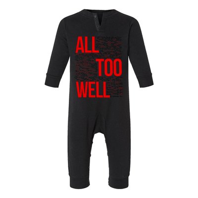 All Too Well Swiftie Infant Fleece One Piece