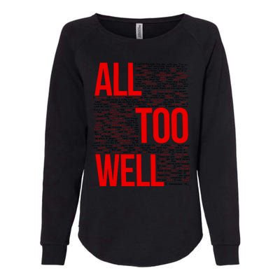 All Too Well Swiftie Womens California Wash Sweatshirt