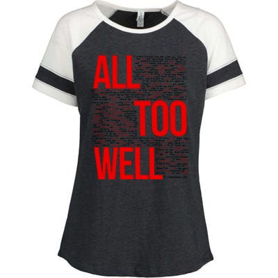 All Too Well Swiftie Enza Ladies Jersey Colorblock Tee