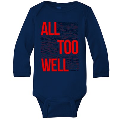 All Too Well Swiftie Baby Long Sleeve Bodysuit