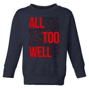 All Too Well Swiftie Toddler Sweatshirt