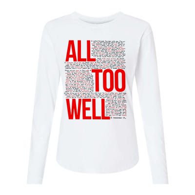 All Too Well Swiftie Womens Cotton Relaxed Long Sleeve T-Shirt