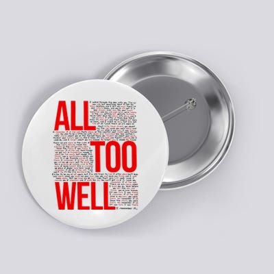 All Too Well Swiftie Button