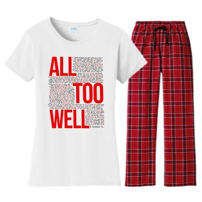 All Too Well Swiftie Women's Flannel Pajama Set