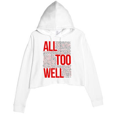 All Too Well Swiftie Crop Fleece Hoodie