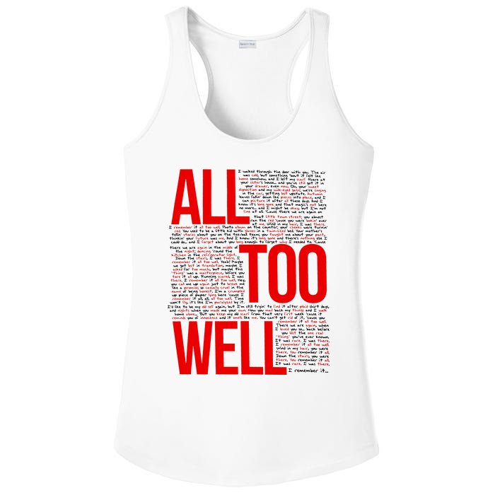 All Too Well Swiftie Ladies PosiCharge Competitor Racerback Tank