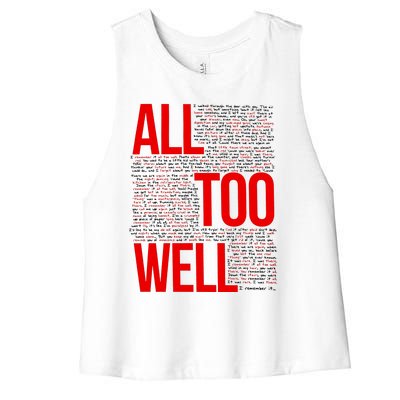 All Too Well Swiftie Women's Racerback Cropped Tank